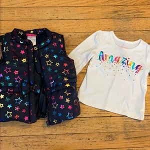 Vest and long sleeved shirt